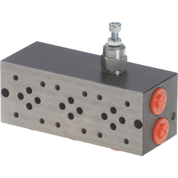 SUBPLATE NG6 PARALLEL WITH RELIEF VALVE P-T 1/2" BSP A-B 3/8" B